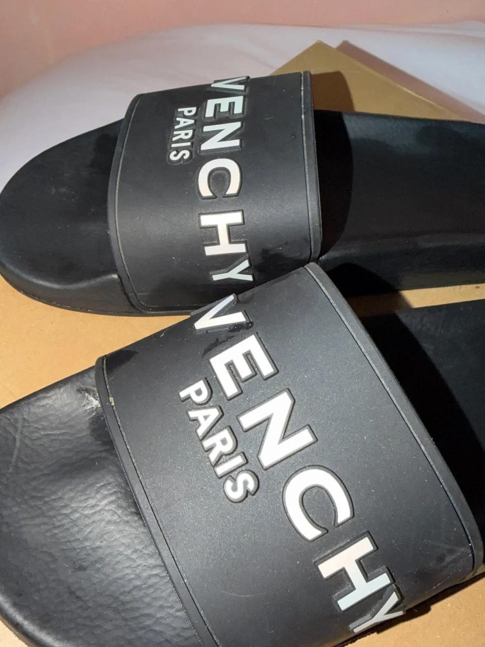 Givenchy Paris Logo Slide Sandals Black Men’s EU 40 / US 7